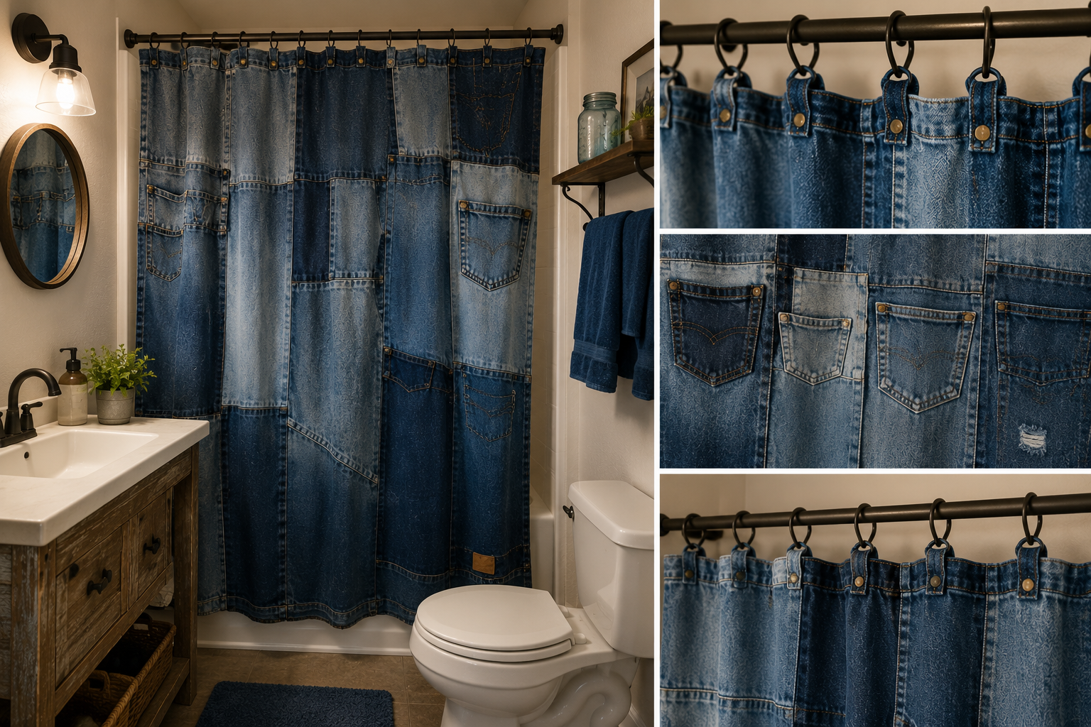 Rideaux confectionnés à partir de vieux jeans | Déco Rideaux confectionnés à partir de vieux jeans | Déco rideaux confectionnes a partir de vieux jeans 5