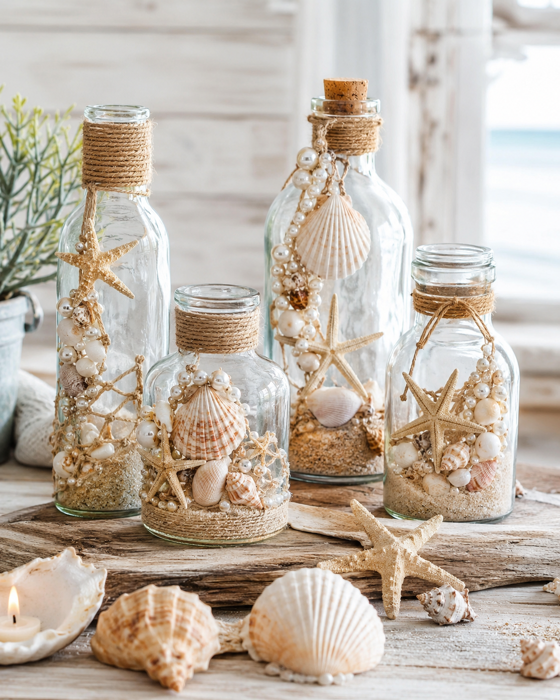 Découvrez les bouteilles en verre ornées de coquillages Découvrez les bouteilles en verre ornées de coquillages bouteilles en verre ornees de coquillages 2