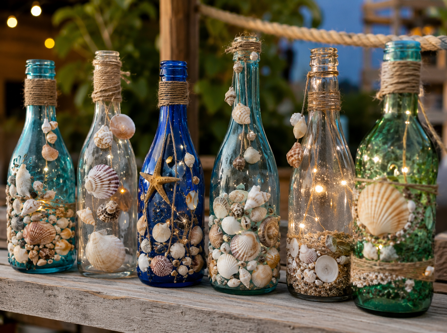 Découvrez les bouteilles en verre ornées de coquillages Découvrez les bouteilles en verre ornées de coquillages bouteilles en verre ornees de coquillages 3