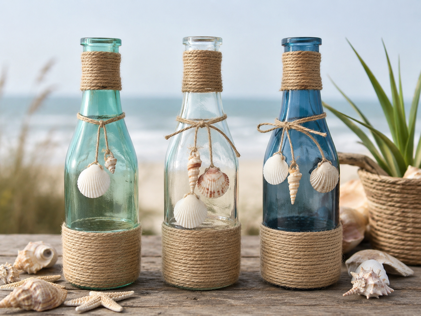 Découvrez les bouteilles en verre ornées de coquillages Découvrez les bouteilles en verre ornées de coquillages bouteilles en verre ornees de coquillages 4