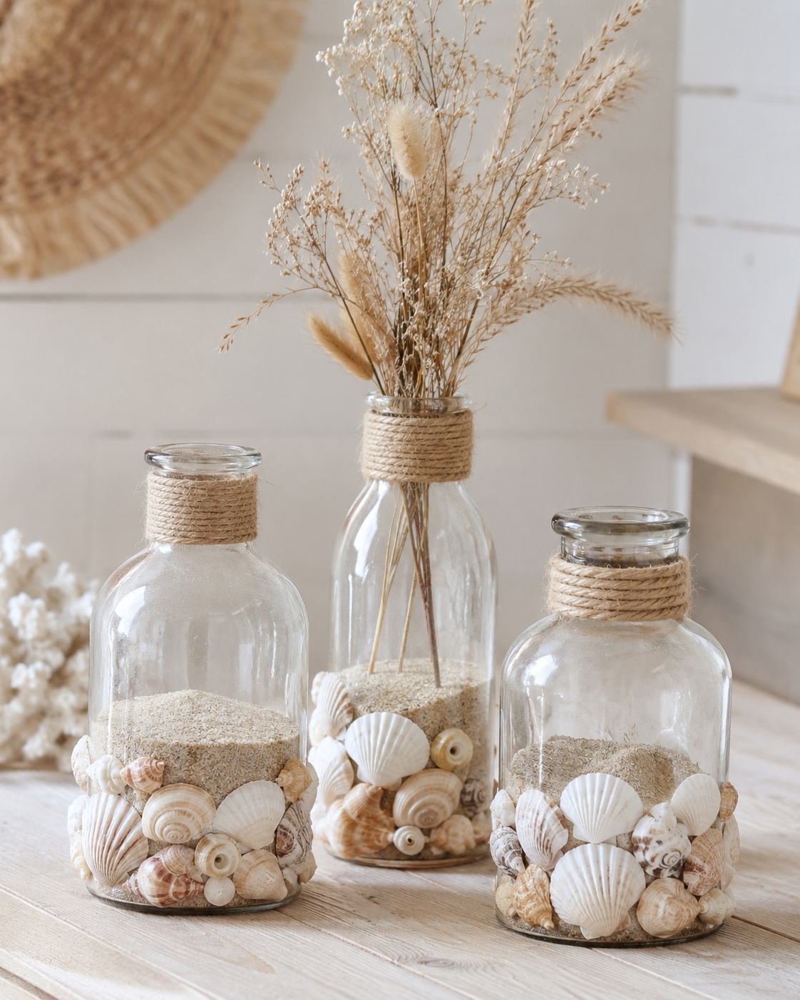 Découvrez les bouteilles en verre ornées de coquillages Découvrez les bouteilles en verre ornées de coquillages bouteilles en verre ornees de coquillages 6