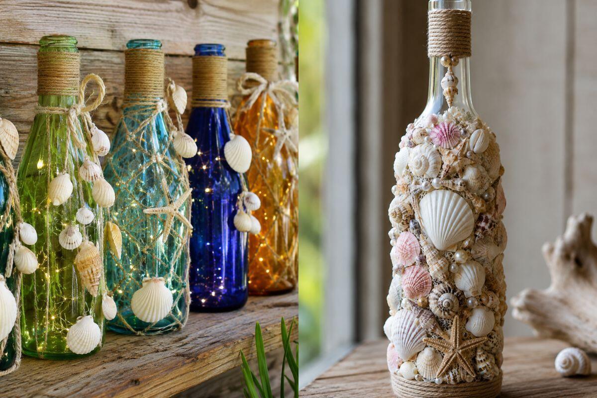 Découvrez les bouteilles en verre ornées de coquillages Découvrez les bouteilles en verre ornées de coquillages bouteilles en verre ornees de coquillages