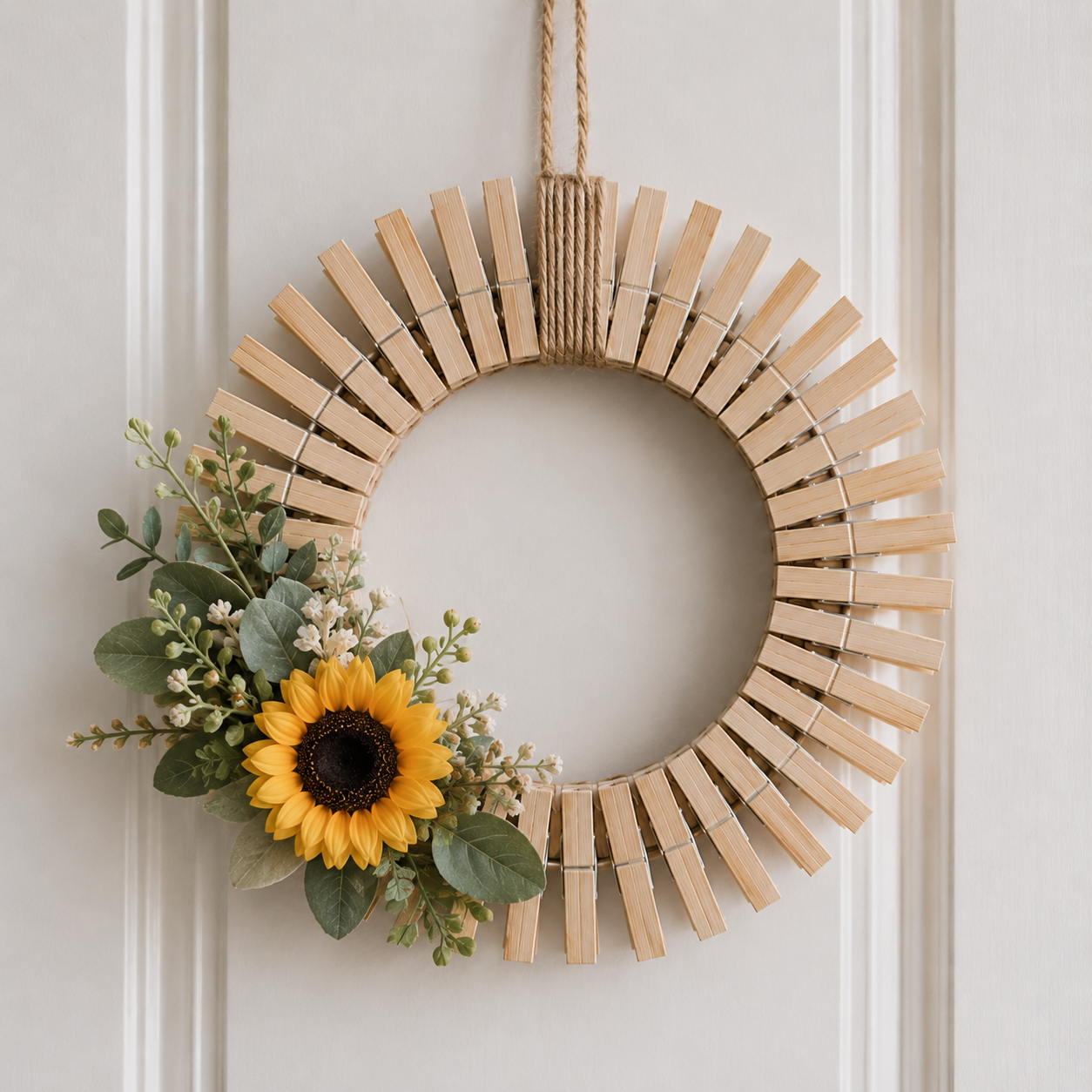 Comment faire une belle couronne de tournesol en pinces à linge Comment faire une belle couronne de tournesol en pinces à linge comment faire une belle couronne de tournesol en pinces a linge 2
