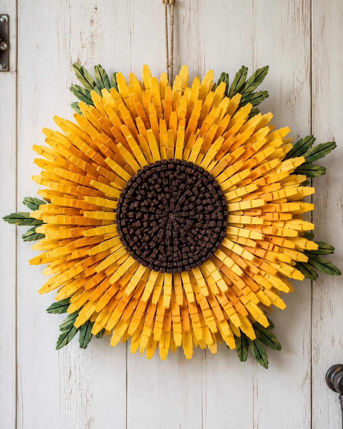 Comment faire une belle couronne de tournesol en pinces à linge Comment faire une belle couronne de tournesol en pinces à linge comment faire une belle couronne de tournesol en pinces a linge 3