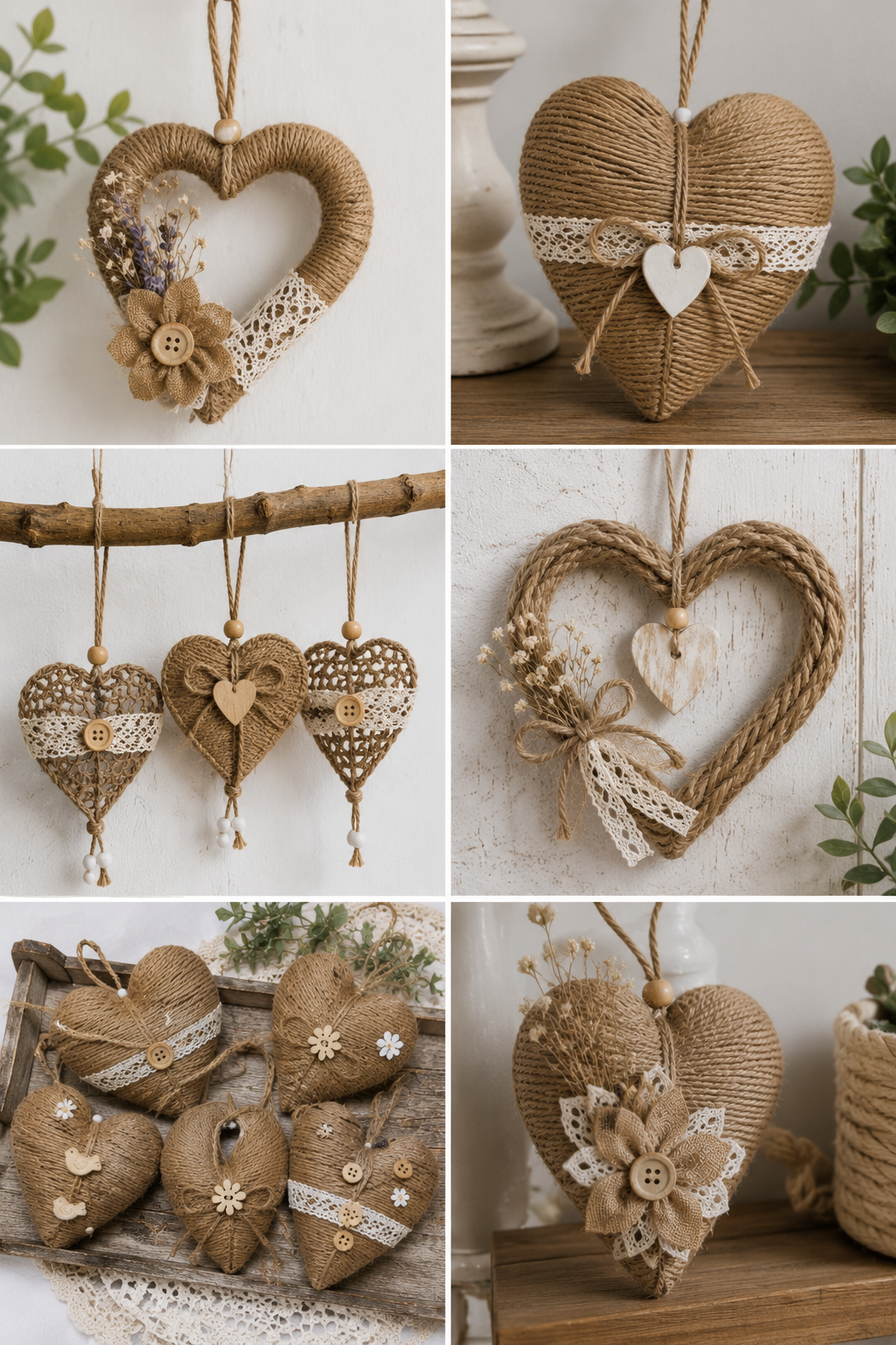 Idées Cœurs en jute pour une ambiance naturelle et cosy Idées Cœurs en jute pour une ambiance naturelle et cosy idees coeurs en jute 5
