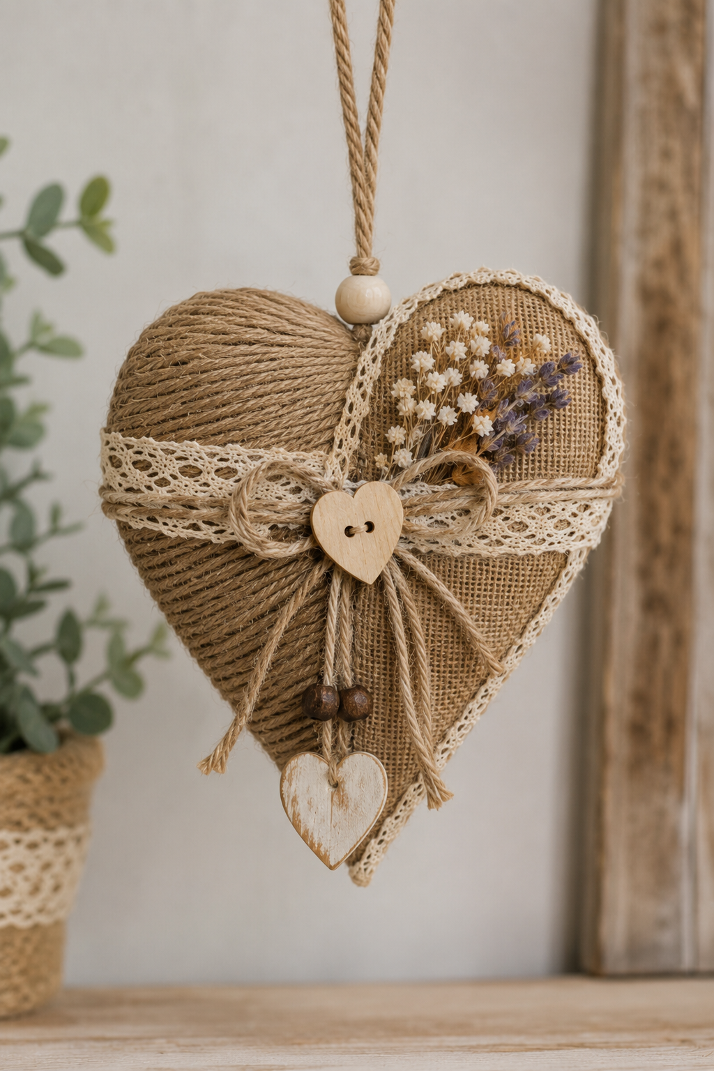Idées Cœurs en jute pour une ambiance naturelle et cosy Idées Cœurs en jute pour une ambiance naturelle et cosy idees coeurs en jute 7
