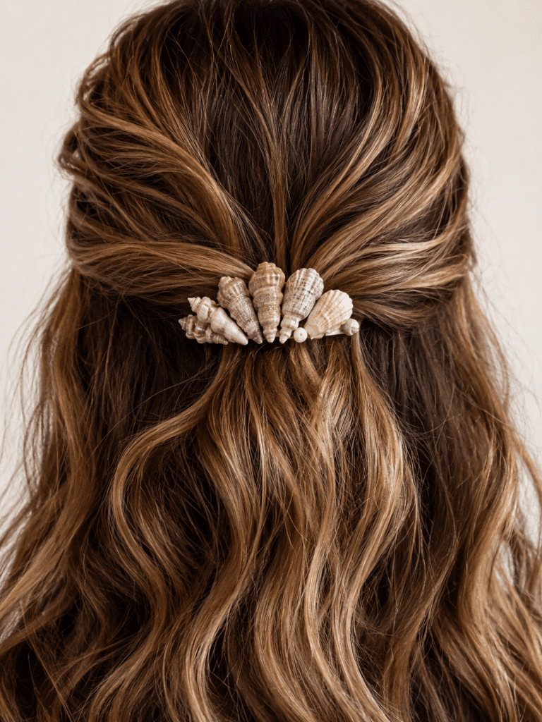 Accessoires pour cheveux fabriqués avec des coquillages : Idées élégantes et faciles accessoires pour cheveux fabriques avec des coquillages 1