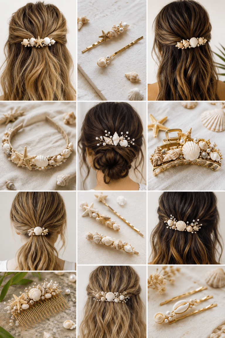 Accessoires pour cheveux fabriqués avec des coquillages : Idées élégantes et faciles accessoires pour cheveux fabriques avec des coquillages