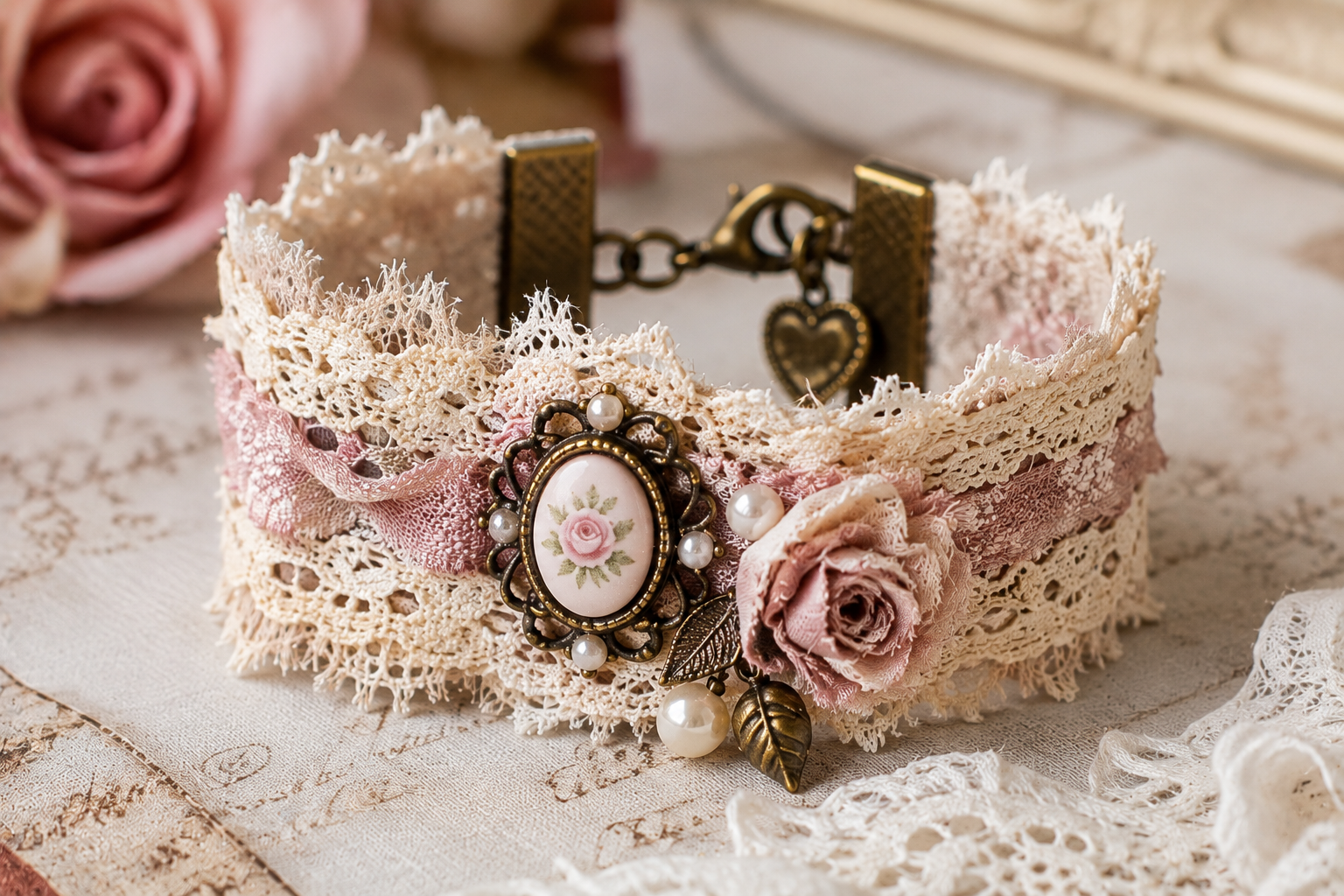 Bracelets vintage romantiques en tissu et dentelle : idées, styles et tutoriel Bracelets vintage romantiques en tissu et dentelle : idées, styles et tutoriel bracelets vintage romantiques en tissu et dentelle 1