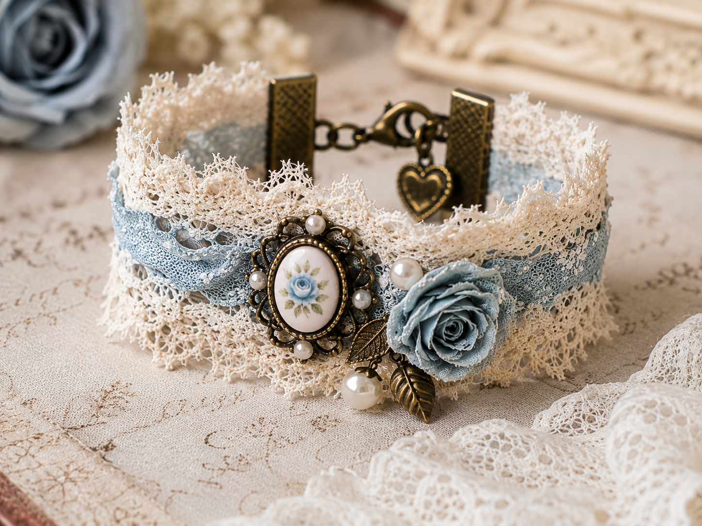 Bracelets vintage romantiques en tissu et dentelle : idées, styles et tutoriel Bracelets vintage romantiques en tissu et dentelle : idées, styles et tutoriel bracelets vintage romantiques en tissu et dentelle 5