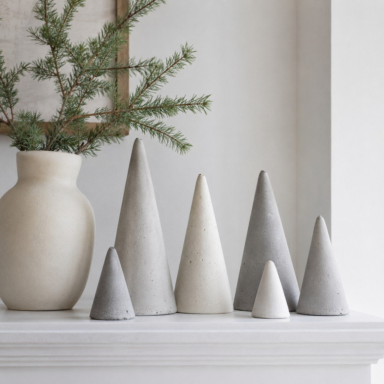 Idées de décorations de Noël créatives avec des cônes en ciment Idées de décorations de Noël créatives avec des cônes en ciment idees de decorations de noel creatives avec des cones en ciment 1