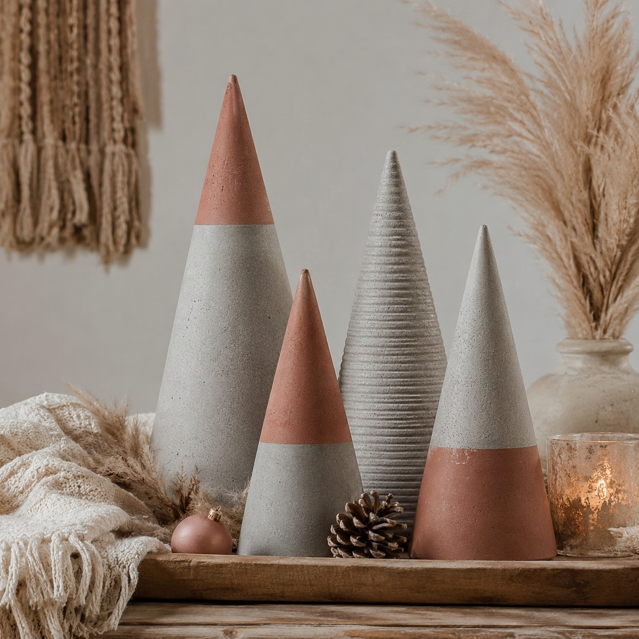 Idées de décorations de Noël créatives avec des cônes en ciment Idées de décorations de Noël créatives avec des cônes en ciment idees de decorations de noel creatives avec des cones en ciment 2