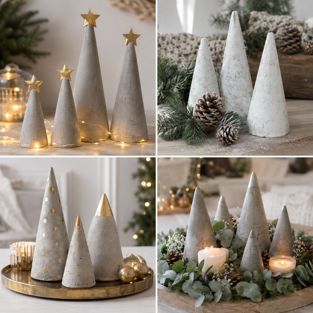 Idées de décorations de Noël créatives avec des cônes en ciment Idées de décorations de Noël créatives avec des cônes en ciment idees de decorations de noel creatives avec des cones en ciment 5