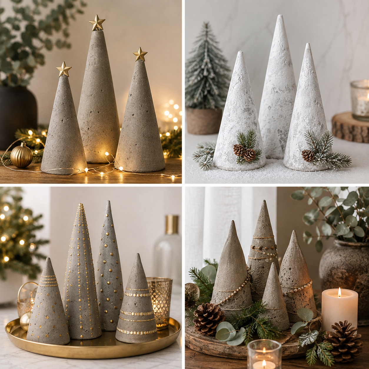 Idées de décorations de Noël créatives avec des cônes en ciment Idées de décorations de Noël créatives avec des cônes en ciment idees de decorations de noel creatives avec des cones en ciment 6
