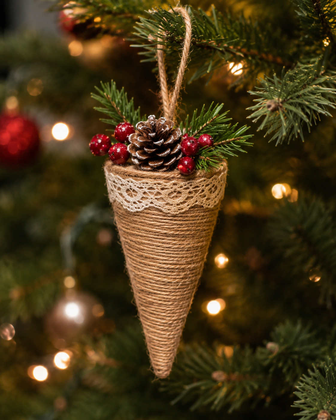 Petits cônes de Noël à suspendre au sapin idées déco Petits cônes de Noël à suspendre au sapin idées déco petits cones de noel a suspendre au sapin 4