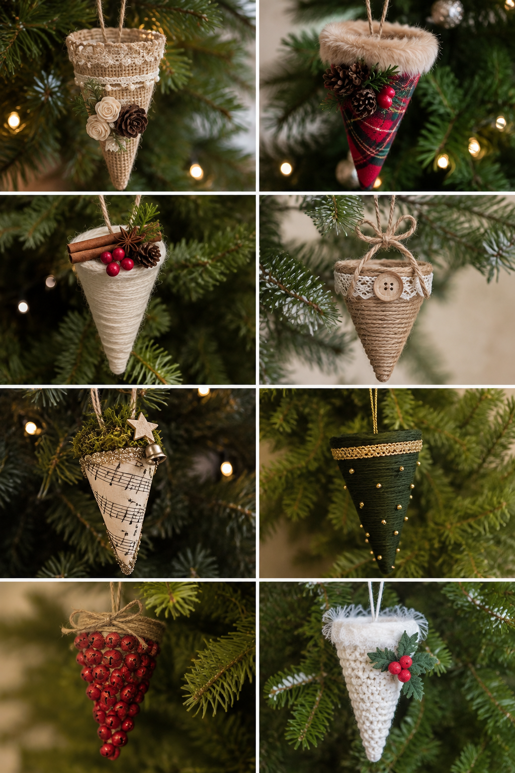 Petits cônes de Noël à suspendre au sapin idées déco Petits cônes de Noël à suspendre au sapin idées déco petits cones de noel a suspendre au sapin 5