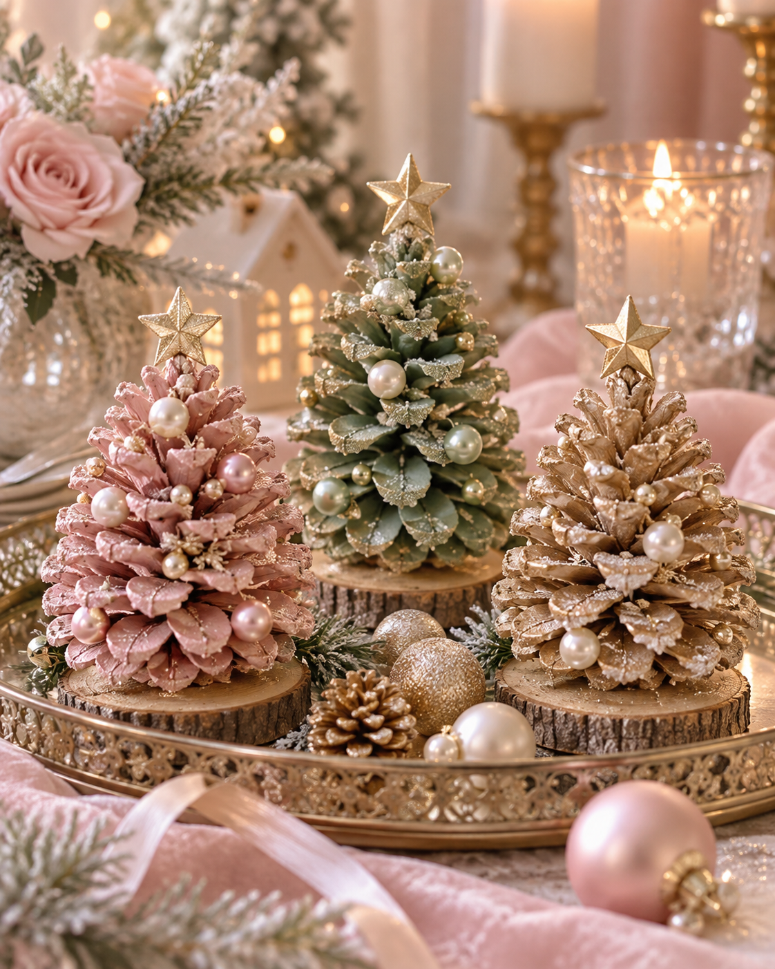 Adorables mini-sapins réalisés avec des pommes de pin Adorables mini-sapins réalisés avec des pommes de pin adorables mini sapins realises avec des pommes de pin 2