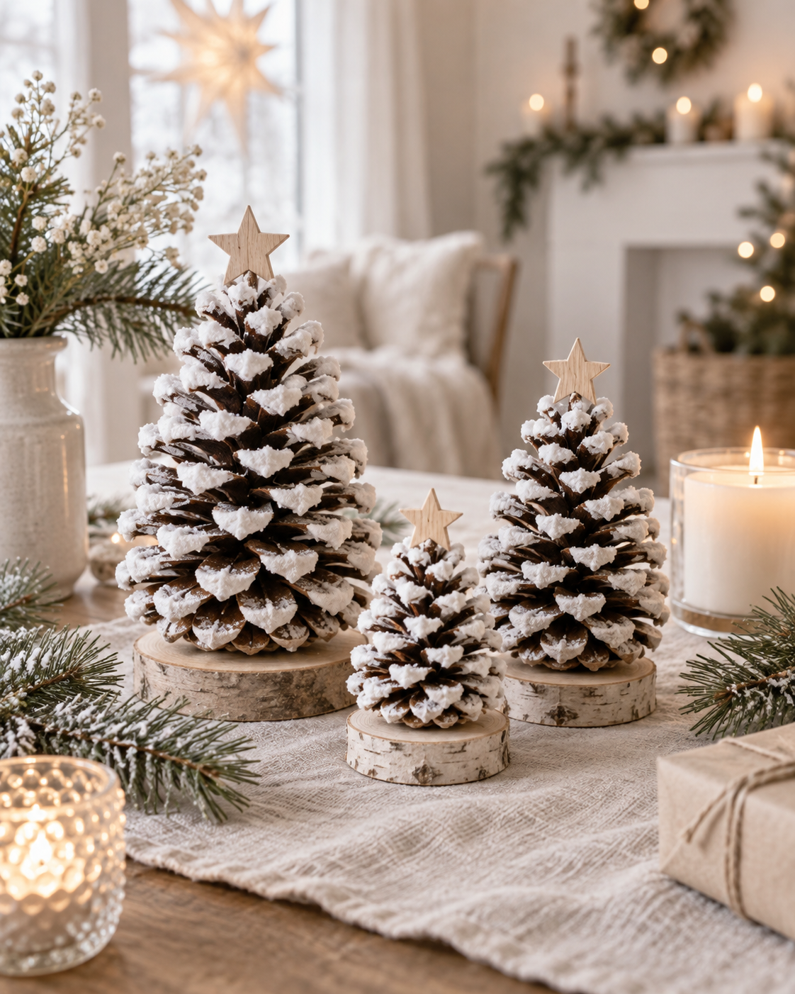 Adorables mini-sapins réalisés avec des pommes de pin Adorables mini-sapins réalisés avec des pommes de pin adorables mini sapins realises avec des pommes de pin 5