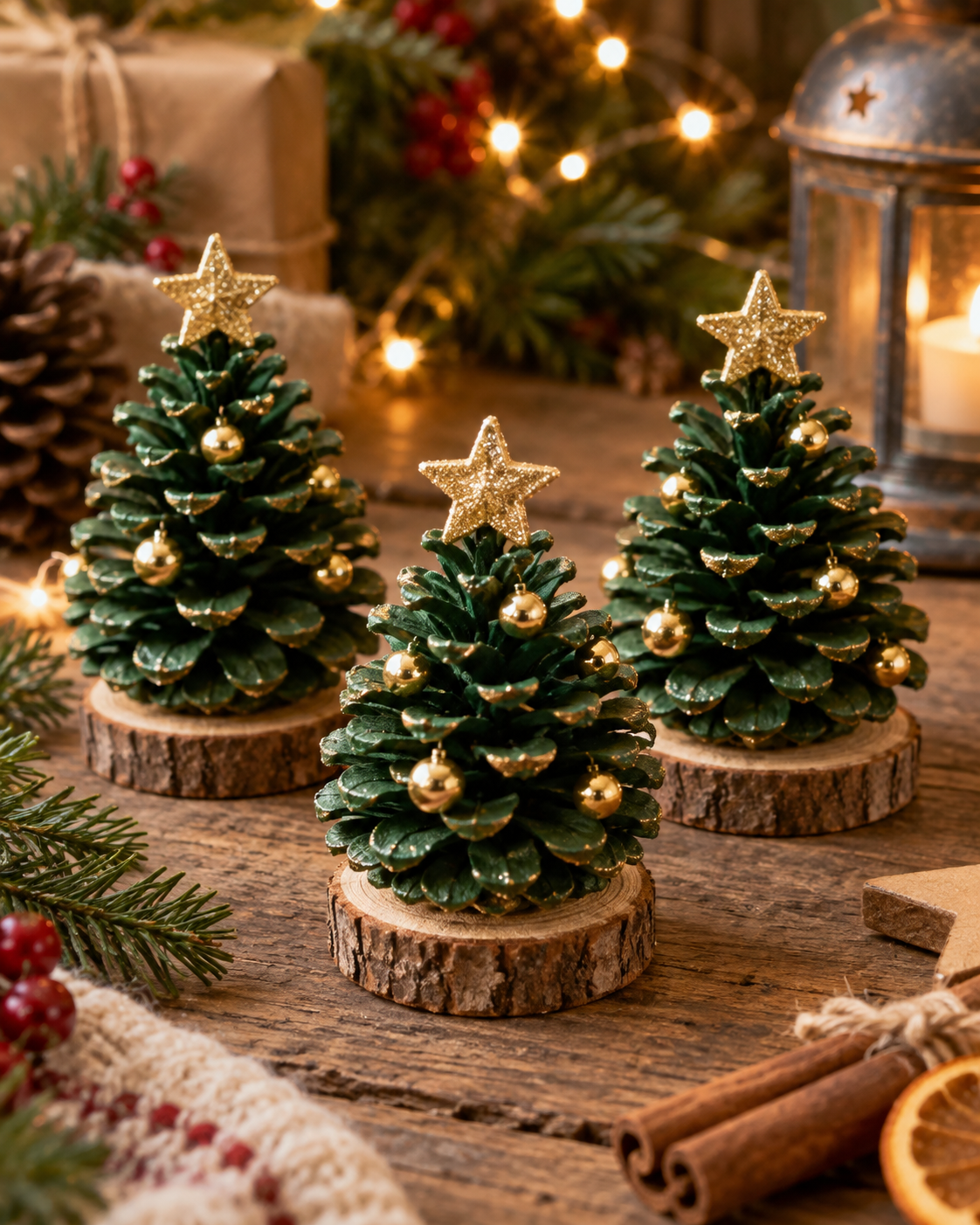 Adorables mini-sapins réalisés avec des pommes de pin Adorables mini-sapins réalisés avec des pommes de pin adorables mini sapins realises avec des pommes de pin 6