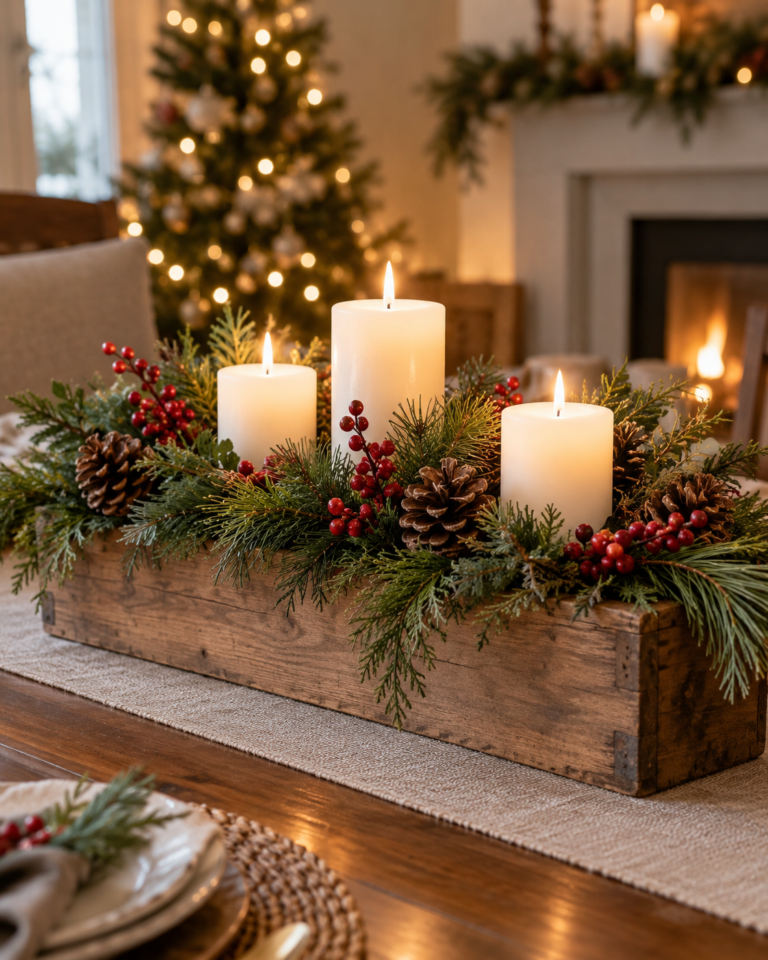 Créez un centre de table de Noël avec boîtes en bois Créez un centre de table de Noël avec boîtes en bois centre de table de noel avec boites en bois 7