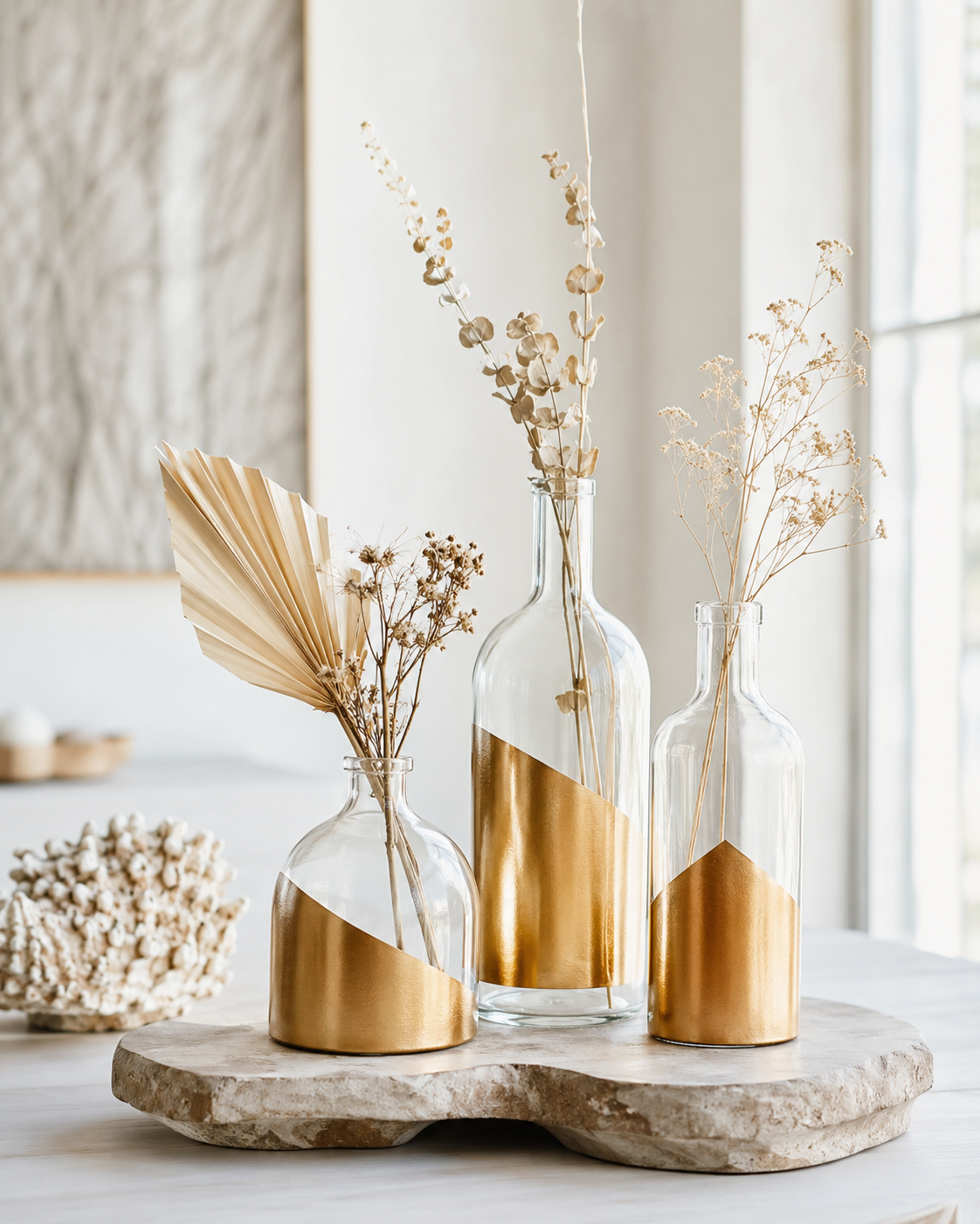 Idées de décoration avec des bouteilles dorées faciles et élégantes Idées de décoration avec des bouteilles dorées faciles et élégantes idees de decoration avec des bouteilles dorees 2