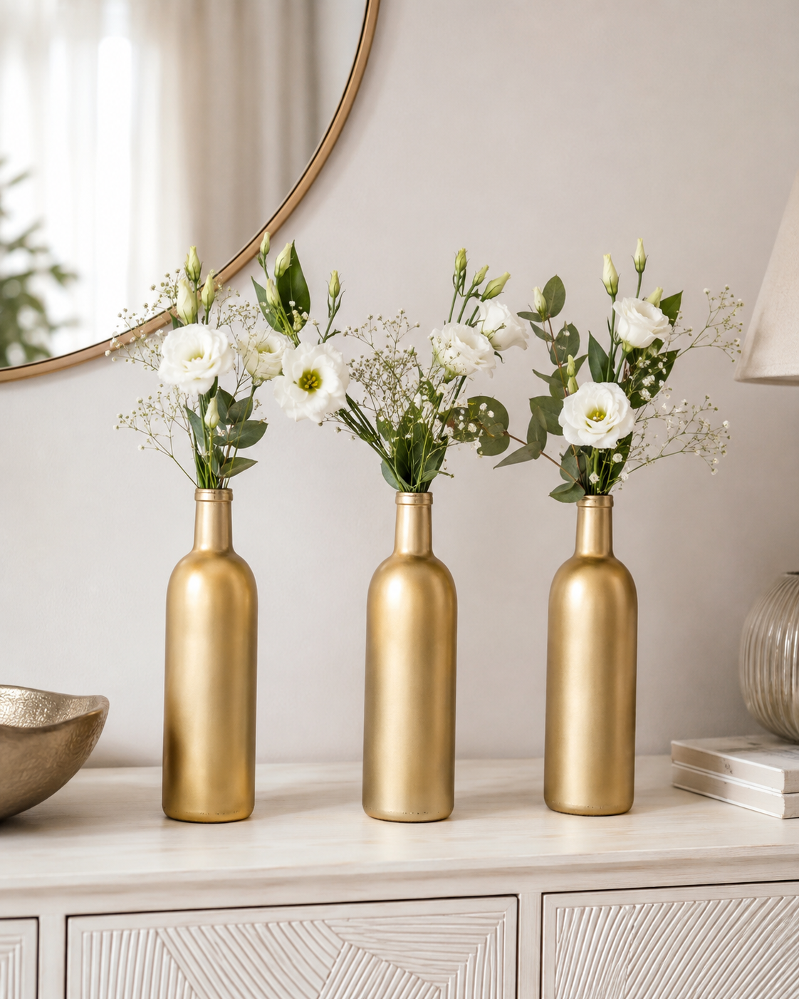 Idées de décoration avec des bouteilles dorées faciles et élégantes Idées de décoration avec des bouteilles dorées faciles et élégantes idees de decoration avec des bouteilles dorees 3