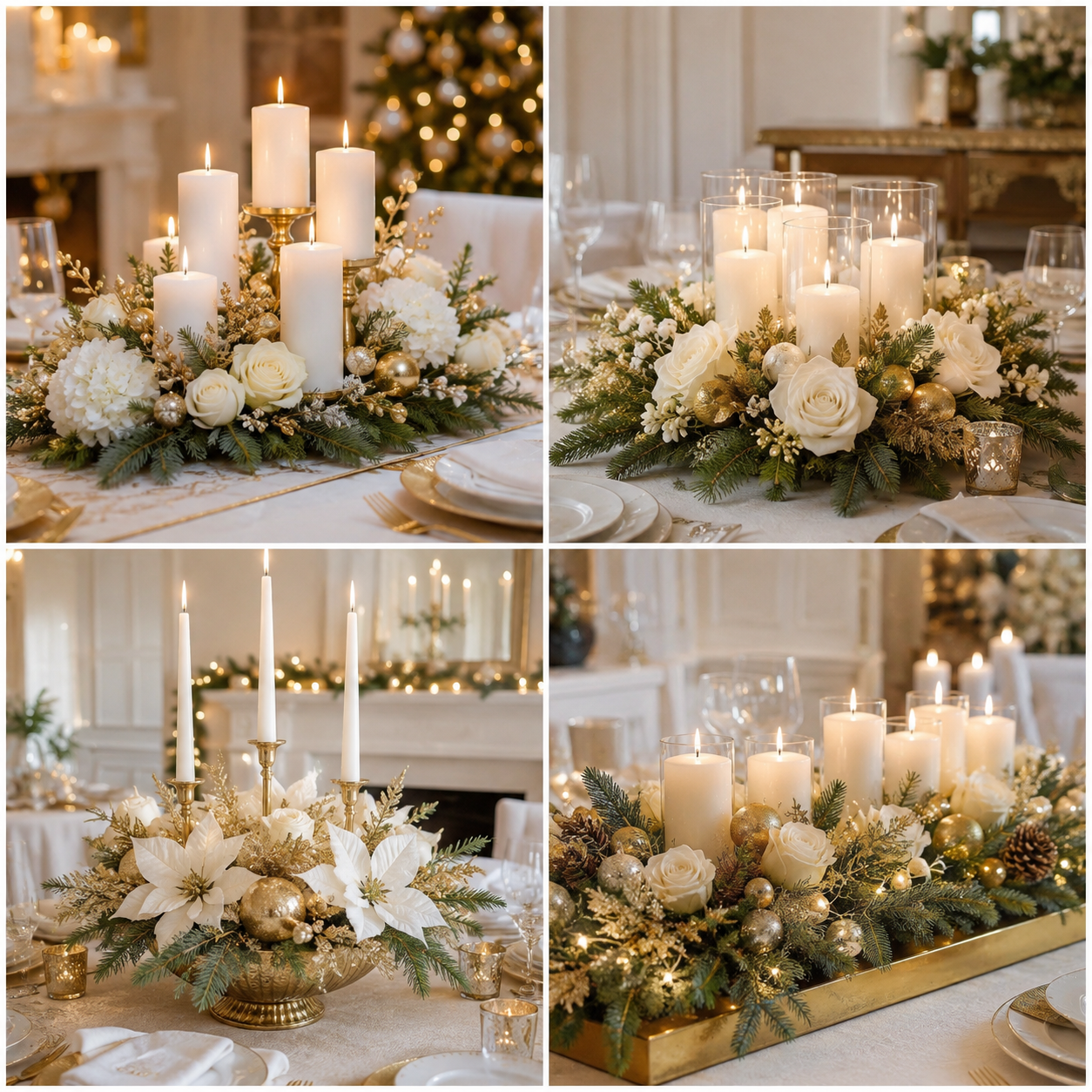 Magnifiques centres de table de Noël avec des bougies : Idées élégantes Magnifiques centres de table de Noël avec des bougies : Idées élégantes magnifiques centres de table de noel avec des bougies 2