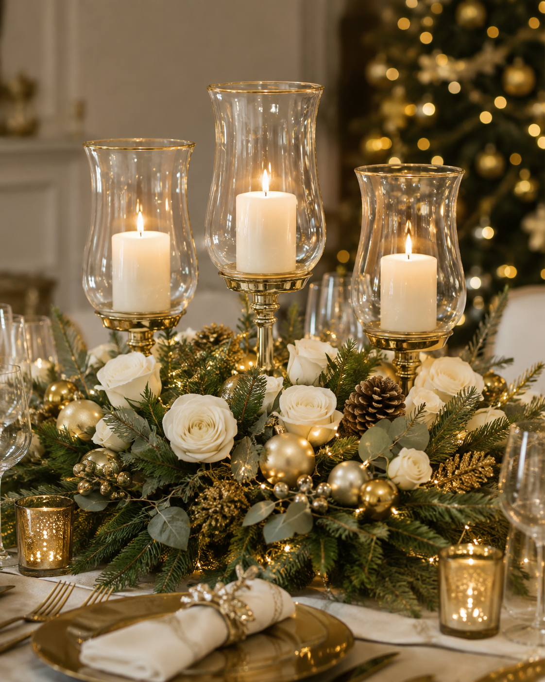 Magnifiques centres de table de Noël avec des bougies : Idées élégantes Magnifiques centres de table de Noël avec des bougies : Idées élégantes magnifiques centres de table de noel avec des bougies 4