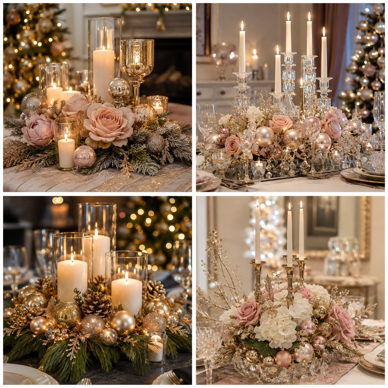 Magnifiques centres de table de Noël avec des bougies : Idées élégantes Magnifiques centres de table de Noël avec des bougies : Idées élégantes magnifiques centres de table de noel avec des bougies 5
