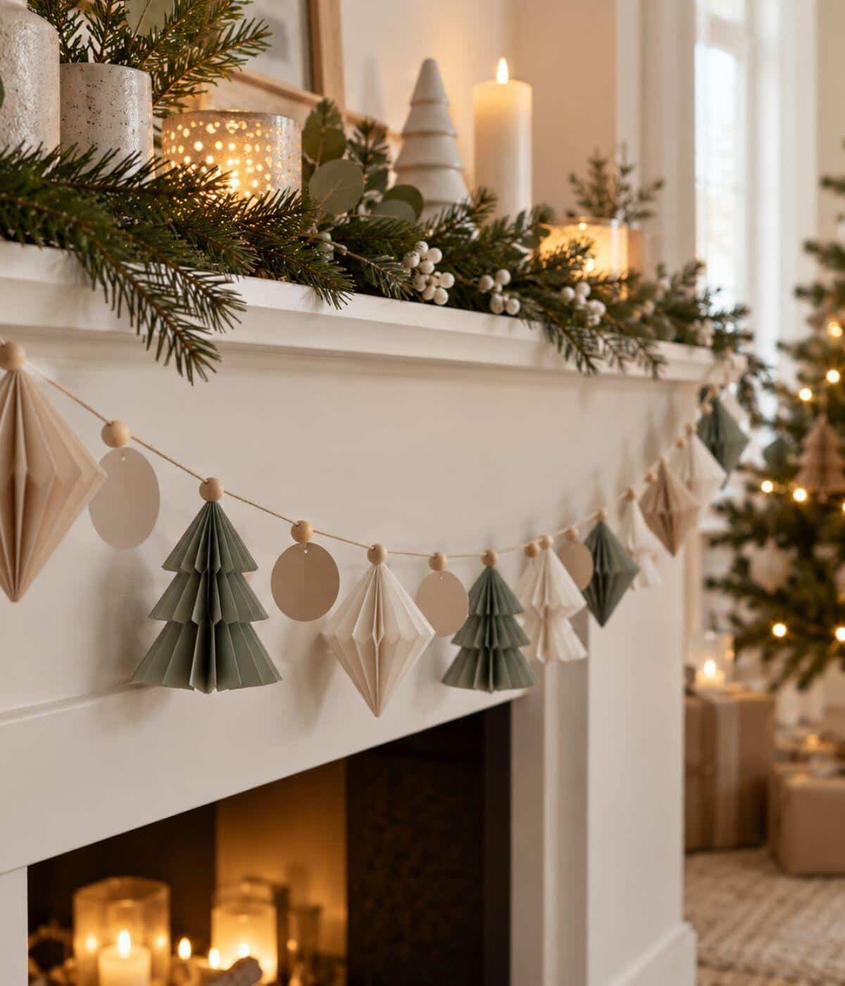 Jolies guirlandes de Noël en papier à faire en 30 minutes jolies guirlandes de noel en papier 1