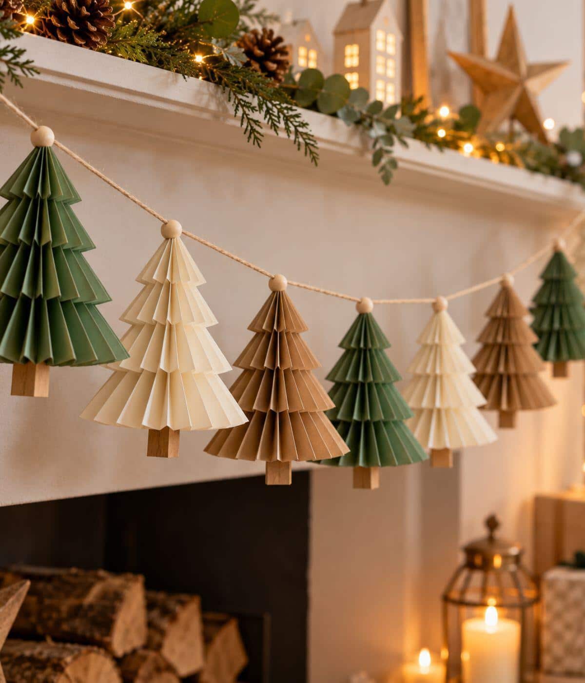 Jolies guirlandes de Noël en papier à faire en 30 minutes jolies guirlandes de noel en papier 3